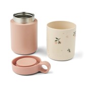 Liewood - Thermos Pappa Kian - con copertura in silicone - Colore Liewood: Peach / Sea Shell