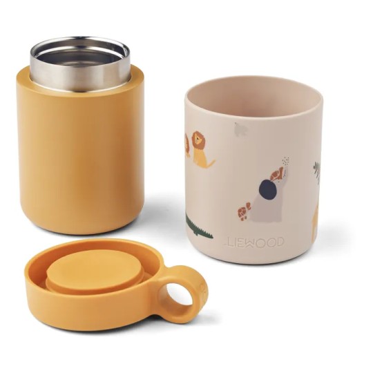 Liewood - Thermos Pappa Kian - con copertura in silicone - Colore Liewood: All together / Sandy