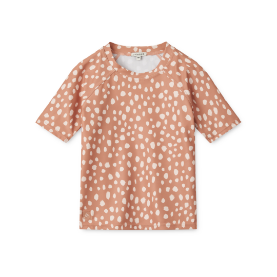 Liewood - Maglia maniche corte Anti UV Noah - Taglia: 74 CM, Colore Liewood: Leo spots / Tuscany rose