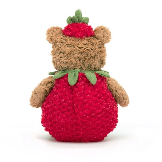 Jellycat - Peluche morbido Bartolomeo Orso fragola