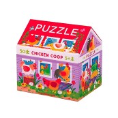 Crocodile Creek - Puzzle 50 pezzi - con scatola a casetta - Disegno: Pollo