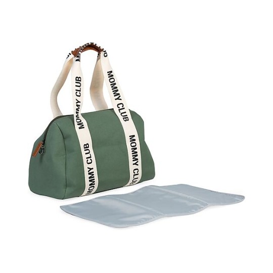 Childhome - Borsa Cambio Mommy Club Signature - Include Fasciatoio Portatile - Colori Childhome: Verde