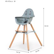 Childhome - Evolu 2 Chair Seggiolone Evolutivo e Convertibile - Da 6 mesi a 6 anni - Varianti Childhome: Menta