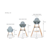 Childhome - Evolu 2 Chair Seggiolone Evolutivo e Convertibile - Da 6 mesi a 6 anni - Varianti Childhome: Menta