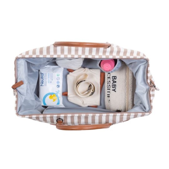 Childhome - Mommy Bag borsa fasciatoio - Colori Childhome: Righe Beige