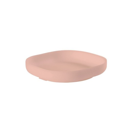 Beaba - Piatto piano in silicone con ventosa - Colore: Rosa