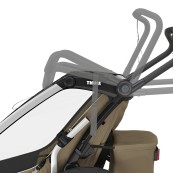 Thule - Rimorchio multi sportivo Thule Cross 2 - Colore Thule: Faded Khaki, Versione Thule: Singolo