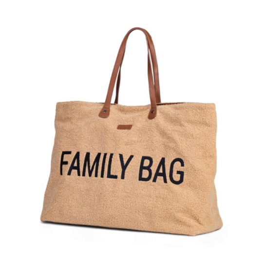 Childhome - Family Bag Borsa Weekend - 55x18x40 cm - Colori Childhome: Teddy beige