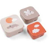 Done By Deer - Set di 3 contenitori per alimenti - Happy Clouds - Colore: Cipria