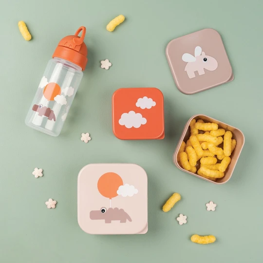 Done By Deer - Set di 3 contenitori per alimenti - Happy Clouds - Colore: Cipria