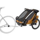 Thule - Rimorchio multi sportivo Thule Sport 2 - Colore Thule: Natural Gold, Versione Thule: Doppio