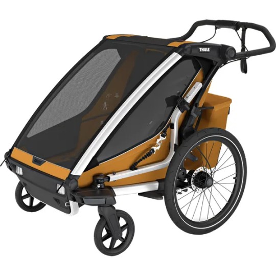 Thule - Rimorchio multi sportivo Thule Sport 2 - Colore Thule: Natural Gold, Versione Thule: Doppio