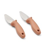 Liewood - Set di coltelli in acciaio Perry - impugnatura in silicone - Colore Liewood: Tuscany Rose