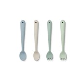 Liewood - Set posate in silicone - 4 pezzi - Shea