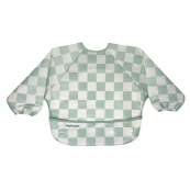 Tiny Twinkle - Bavaglino Grembiule impermeabile con maniche lunghe - 2-4 Anni - Colore: Sage Checkers