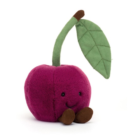 Jellycat - Peluche morbido Ciliegia divertente