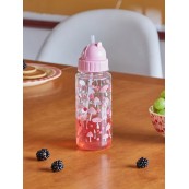 Rice - Borraccia in plastica con cannuccia - 450ml - Colore Rice: Rosa