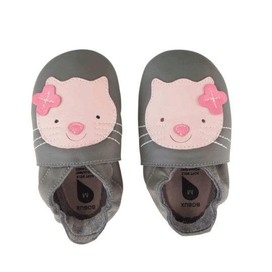 Bobux - Scarpina Soft Sole Tg. M - La cosa migliore dopo i piedi scalzi! - Colore Bobux: Gatto grigio