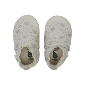 Bobux - Scarpina Soft Sole Tg. NB - La cosa migliore dopo i piedi scalzi! - Colore Bobux: Heart Light Grey