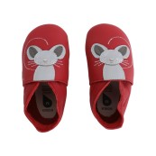 Bobux - Scarpina Soft Sole Tg. NB - La cosa migliore dopo i piedi scalzi! - Colore Bobux: Mouse Red