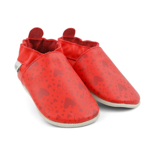 Bobux - Scarpina Soft Sole Tg. NB - La cosa migliore dopo i piedi scalzi! - Colore Bobux: Heart Poppy