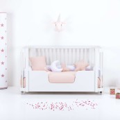 Alondra - Lettino evolutivo Crea DUE -  Lettino-Letto montessoriano-Scrivania - Colore: Bianco