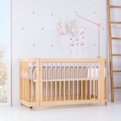 Alondra - Lettino evolutivo Crea DUE -  Lettino-Letto montessoriano-Scrivania - Colore: Naturale