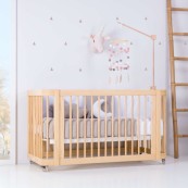 Alondra - Lettino evolutivo Crea DUE -  Lettino-Letto montessoriano-Scrivania - Colore: Naturale