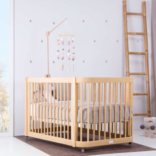 Alondra - Lettino evolutivo Crea DUE -  Lettino-Letto montessoriano-Scrivania - Colore: Naturale