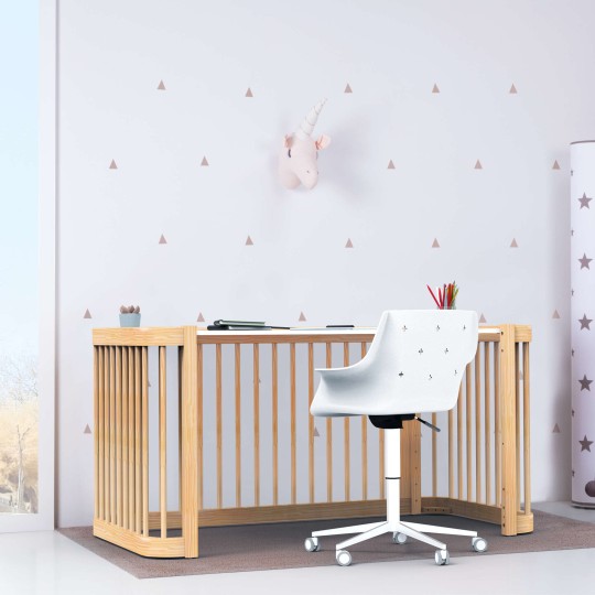 Alondra - Lettino evolutivo Crea DUE -  Lettino-Letto montessoriano-Scrivania