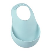 Beaba - Bavaglino in silicone impermeabile - regolabile - Colore: Azzurro