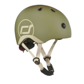 Scoot & Ride - Casco con chiusura magnetica - Taglia: XXS-S (45-51cm), Colore: Olive