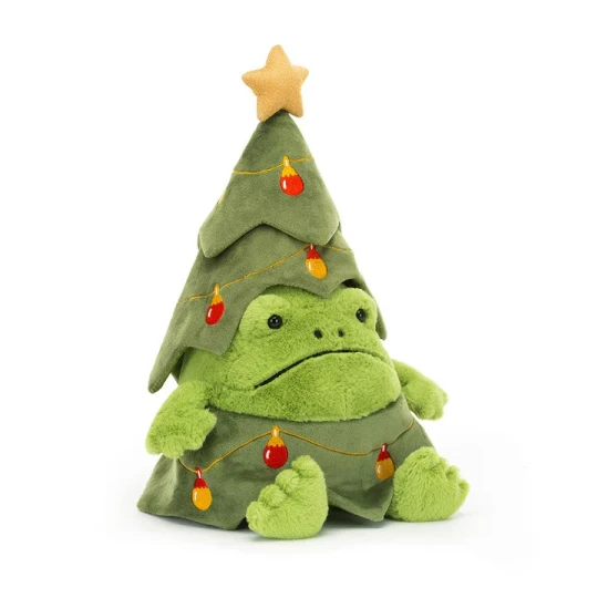 Jellycat - Peluche morbido Albero di Natale Rick la rana