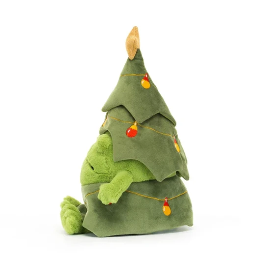 Jellycat - Peluche morbido Albero di Natale Rick la rana