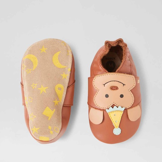 Bobux - Scarpina Soft Sole Tg. L - La cosa migliore dopo i piedi scalzi! - Colore Bobux: Cheeky Monkey Sandstorm