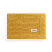 Nannafrufrù - Coperta 100x80cm - 50% Bamboo e 50% Cotone - Colore: Ocra