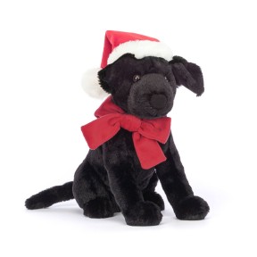 Jellycat - Peluche morbido Natale Labrador nero Pippa