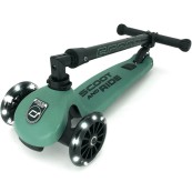 Scoot&Ride - Monopattino a 3 ruote HighWaykick 3 - Pieghevole e ruote Led - Colore: Verde Bosco