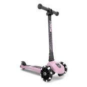 Scoot&Ride - Monopattino a 3 ruote HighWaykick 3 - Pieghevole e ruote Led - Colore: Rosa