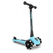 Scoot&Ride - Monopattino a 3 ruote HighWaykick 3 - Pieghevole e ruote Led - Colore: Blueberry