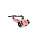 Scoot&Ride - Monopattino a 3 ruote HighWaykick 3 - Pieghevole e ruote Led - Colore: Peach