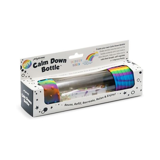 Jellystone Design - Gioco Sensoriale - DIY Calm Down Bottle - Dai 3 Anni - Colore: Arcobaleno