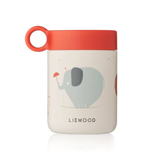 Liewood - Thermos Pappa Kiani - con copertura in silicone - Colore Liewood: Circus / Sandy