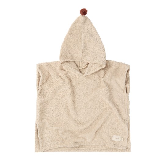 Nobodinoz - Accappatoio Poncho So Cute - 3-5anni - Cotone Biologico - Colori Nobodinoz: Almond