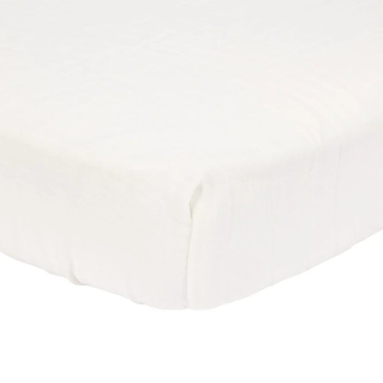 Little Dutch - Lenzuolo con angoli per culla 40x80 cm - Colori Little Dutch: Pure Soft White