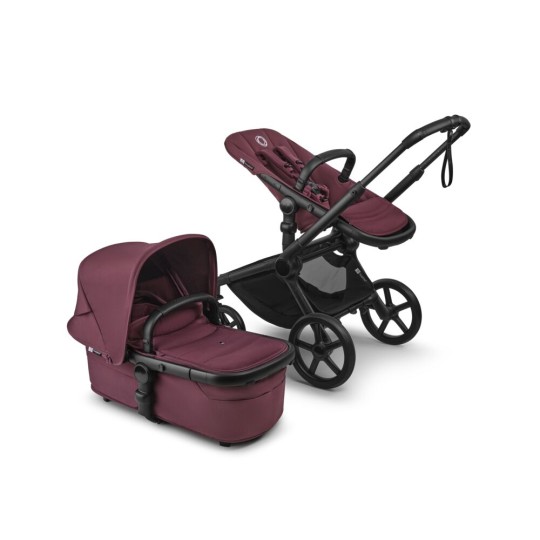 Bugaboo - Passeggino Duo Fox 5  Renew completo - Passeggino e navicella - Colori Bugaboo: Dark Cherry