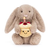 Jellycat - Peluche morbido Coniglio con torta di compleanno